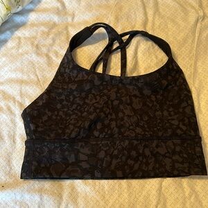 Black cheetah print bra
